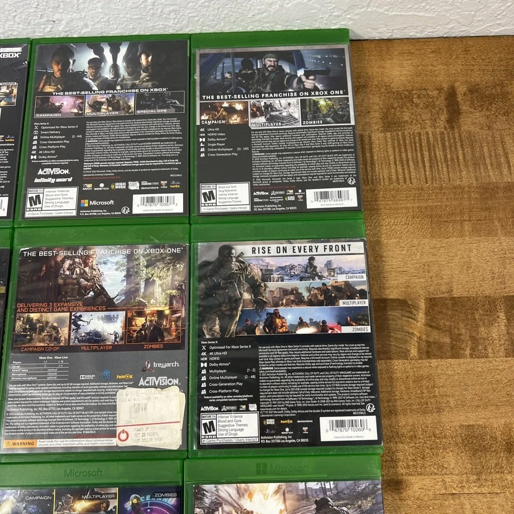 Lot Of 9 Call of Duty: Black Ops 6,‎ 3, Modern Warfare, Advanced Warfare, WWII